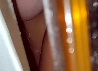 hey wait i just walked in and there she was my stepsister caught naked in the shower all wet and soapy under the steaming water with her big tits and shaved pussy on full display