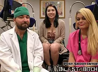 Mina Moon's Back Blasted Cum in Hospital POV