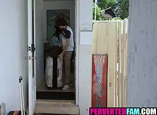 Vacation Tryst with Big Butt Stepmom Bent Over Doggystyle