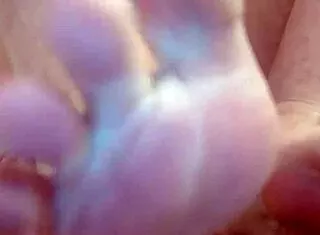 what's hotter sexy feet pink shaved pussy get both