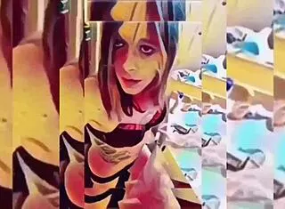 Hot Shemale Rips Clothes Off in Bathroom Tease!