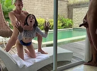 i invited a stranger over for rough outdoor sex but my husband watched from the pool