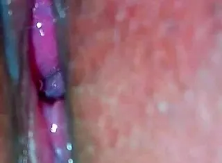 husband fingers wife's hairy pussy up close