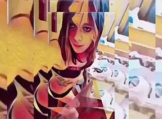 Hot Shemale Rips Clothes Off in Bathroom Tease!