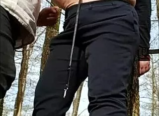 French housewife slut bound and humiliated outdoors in Broceliande forest