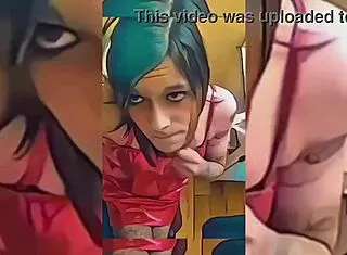 Hot Shemale Rips Clothes Off in Bathroom Tease!