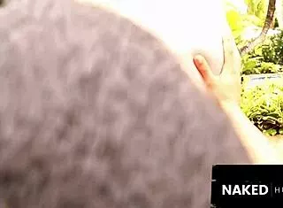 Redhead Wife's Ginormous Ass Pounds Trainer Outdoors Hubby Naps