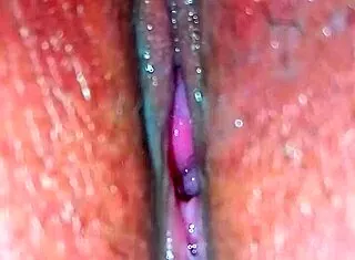 husband fingers wife's hairy pussy up close
