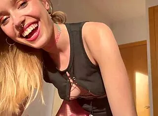 Teen Blonde Slut Throatfucked and Pussy Pounded by Monster Cock