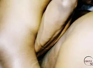 my ebony teen girlfriend strokes and sucks black cock with total devotion