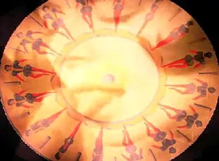 Vintage erotic art displays retro hairy antique scenes