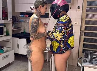 Naked wife takes water delivery guy with her hot huge pussy ready to cum