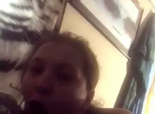 Redhead craves deepthroating that massive black polish cock