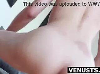 Big Tits Asian Ladyboy Venus Luxxx Strokes Dick and Tickles Nipples Before CUM on Feet