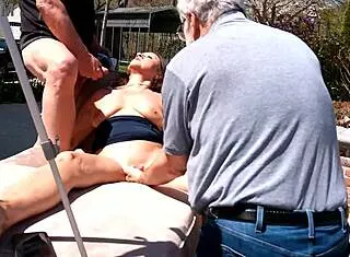 Candi Annie's Outdoor Cum Orgy Tease