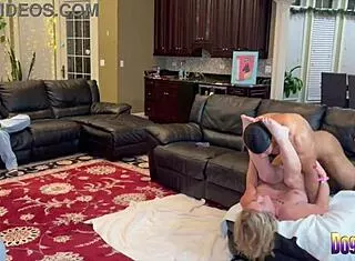 cuckold watches his 50yo squirting wife fuck young bull?