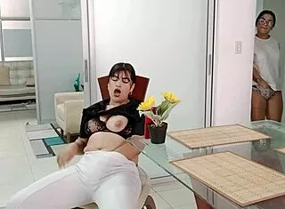 caught stepmom fingering wet pussy so i licked her to horny climax