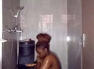 real african teen nurse buckets bath her thick naked perky tits for your fetish