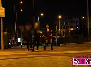 amanda luxor sexy brunette desperately hunts young dude for public outdoor quickie fuck