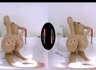 Reality Ebony Cowgirl Rides Interracial Cock in Steamy Shower Fuck