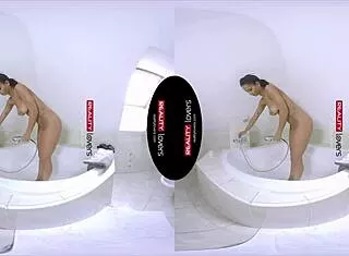 Reality Ebony Cowgirl Rides Interracial Cock in Steamy Shower Fuck