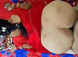 beautiful indian babysitter bends over bedroom for dirty first-time doggystyle pussy licking