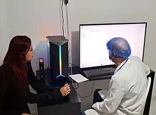 redhead patient squirts pisses during gyno exam dirty talk