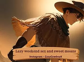 Muscular man's tender moans build erotic connection