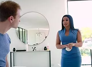 Stacked milf stepmoms reward teen stepsons sweaty foursome orgy