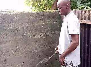 De Rose Escort Demonstrates Prostate Peeing Technique in Bathroom for Troubled Men