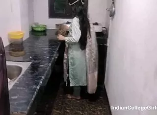 Hot indian bhabhi kitchen creampie devar doggy hindi!