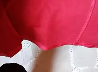 gretala pisses standing in fetish balloon play