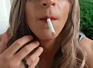 am i good sissy slut crossdressed outside smoking