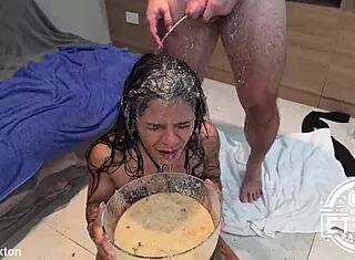 Massive Puke Piss Recycling With Michy Perez In Sloppy Sirens Vol 1!