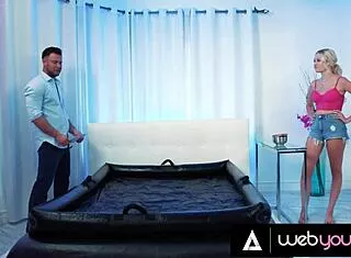 Newlyweds try nuru massage—oiled bride rides first!