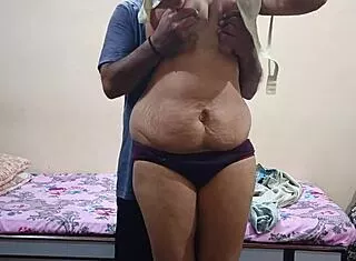 Misthibhabi FINGERS ANAL Then Takes Creampie From Old Man Belly Fuck