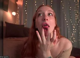 Aryan Queen Delivers Deep Sloppy Blowjob and Anal Masturbation!