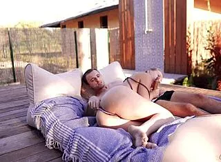 hear our moans young couple fucking backyard sneakily?