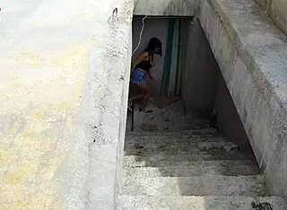 exhibitionist rooftop sex with city view fucking albañil