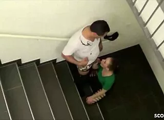 german 18yo teen threesome blowbang in stairwell mmf