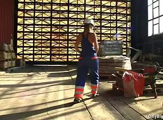 shelby moon's huge natural tits ripped clothes striptease work fun