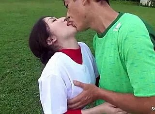 asian cricket girl in cosplay seduced for outdoor jav creampie