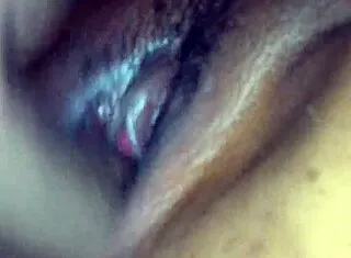 hidden cam catches ebony couple drilling pussy with huge dildo 😈🔥