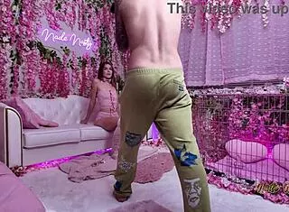 Della Cate Jerks Off in Nasty's Pink Room Fun