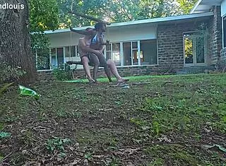 Interracial Milf Swings Back on Big Black Cock