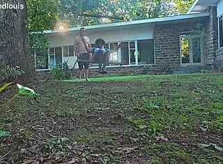 Interracial Milf Swings Back on Big Black Cock