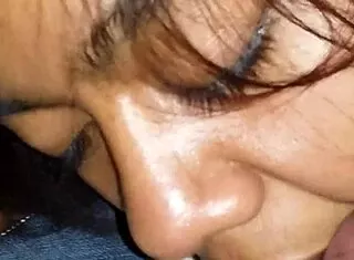 ebony lips wrap cock deep in steamy car suck