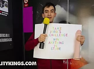 Can Alexis Doll Squeeze Huge Dildo in Ass to Win Jordi's Sex Shop Challenge?