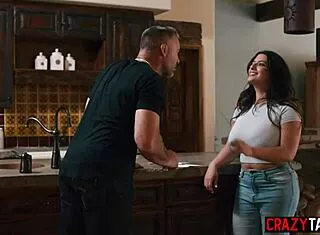 Big hard cock fucks rude arab milf teacher sarah's huge tits hard!