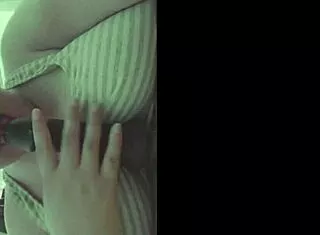 dildo slides between those huge tits nicely